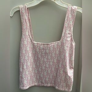 Pink Christian Dior crop top